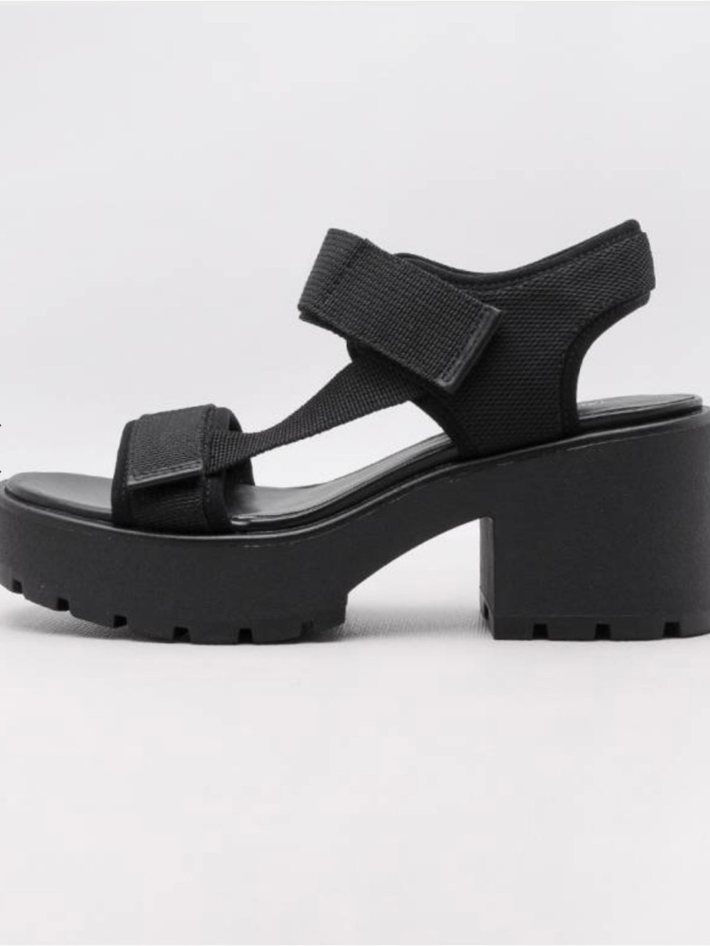 Vagabond Dioon BLK Chunky Leather Platform Sandals 90s Vibe SZ 40 Minimalist